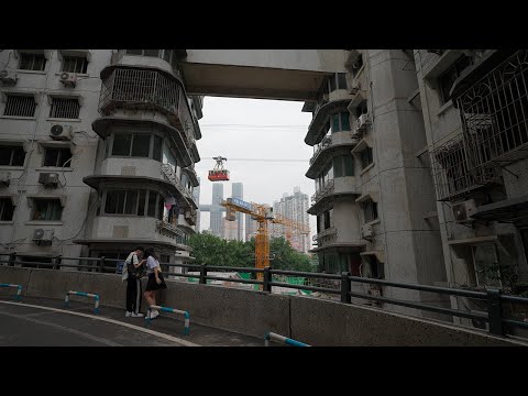 [4K] Edifício residencial mágico de Chongqing, onde os andares são difíceis de distinguir. Baixiangju.