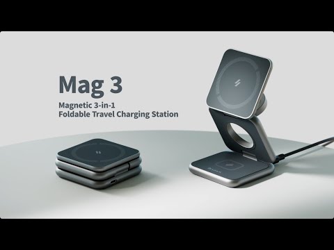 MagSafe対応折りたたみ式 トラベル充電スタンド Mag 3 グレー