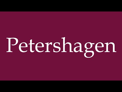 How to Pronounce ''Petershagen'' Correctly in German