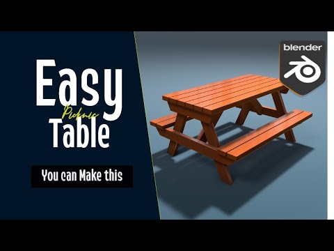 blender tutorial easy picnic bench made using a simple...