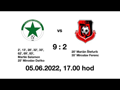 TJ HVIEZDA LOPÚCHOV - TJ MAGURA ZBOROV, 05. júna 2022 so začiatkom o 17:00hod