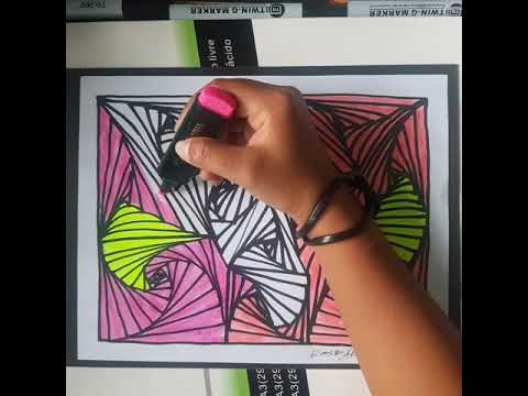 #DailyLineIllusion #SpiralDrawing #W Daily Line Illusion / Easy Spiral Drawing / Emosirc ART