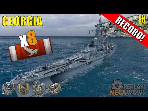Georgia 8 Kills & 127k Damage | World of Warships Gameplay