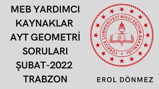 MEB Yardımcı Kaynaklar AYT Geometri Çalışma Soruları-2 (2022 Şubat - T