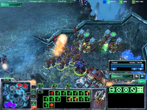 Starcraft 2 - 2 ravens vs 19 mutas...