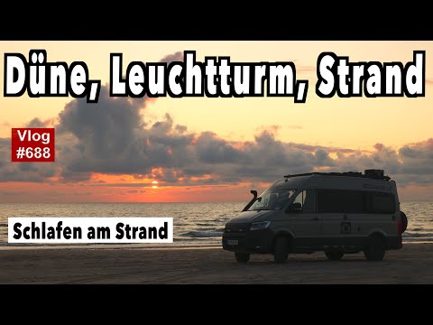 #688 20 km Autostrand  - Schlafen am Strand in Dänemark | Wanderdüne & Rubjerg Knude Fyr Leuchttum