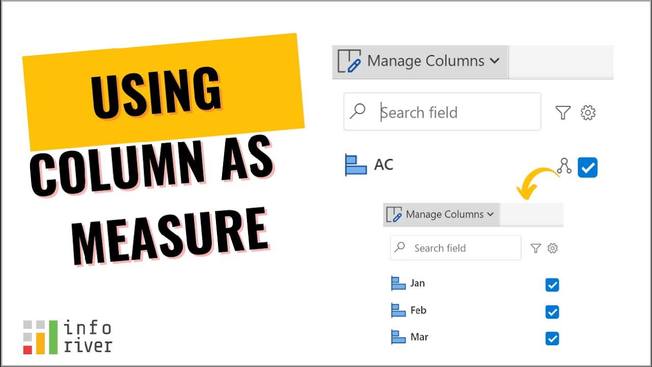 Using Column as measure in Power BI table/matrix