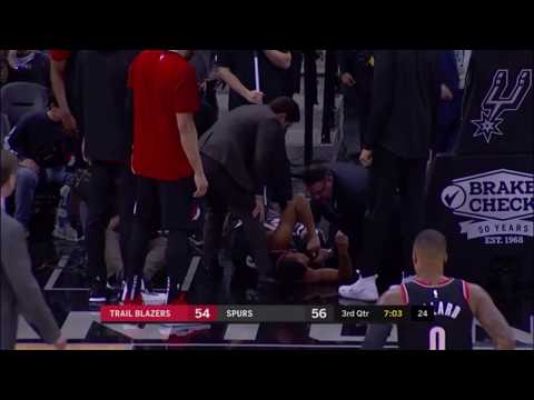 CJ McCollum Leaves Game With HORRIBLE Knee Injury | TRAIL BLAZERS vs. SPURS | 3.16.2019