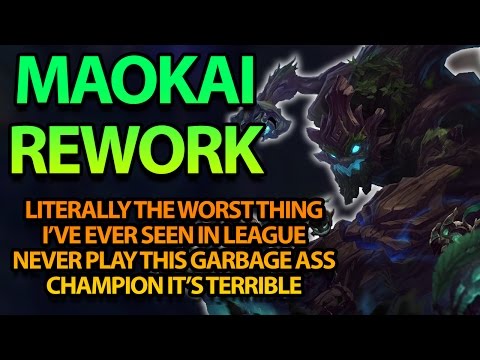 NEW REWORKED MAOKAI GAMEPLAY!! HE'S COMPLETELY TERRIBLE but at least it's cute - League Of Legends