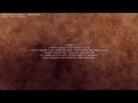 Anna Miriam Brown : Mrs. Hosea | Full Lyrics
