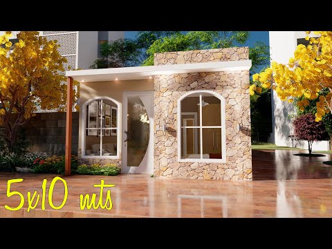 5 x 10 Meter House with 2 Bedrooms | 5x10 House Plan