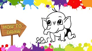 Learn to Draw a Adorable Baby Ganesha | Easy Step-by-Step Tutorial for Kids