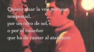 Ara que tinc vint anys. Joan Manuel Serrat (Letra Español).
