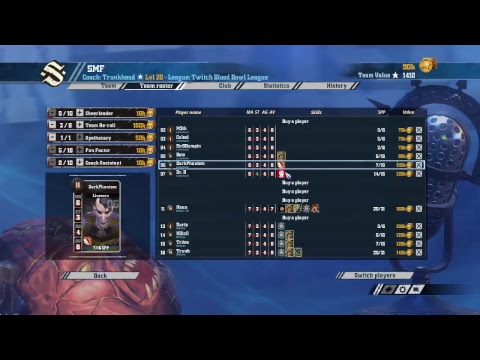 TBBL KoDarkness Dark Elves vs  Wood Elves (Blood Bowl 2)