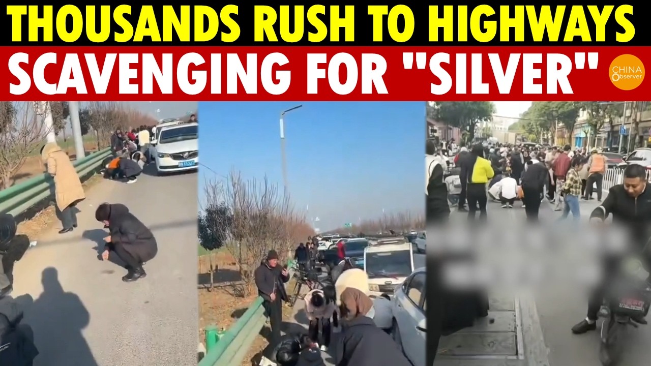 Dreaming of Quick Riches, Chinese Risk It All! Thousands Flood Highways to Grab "Silver"