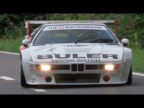 3 (three!) EPIC BMW M1 ProCar with full Onboard@ Hillclimb Gurnigel, Pure Straight-Six Engine Sounds
