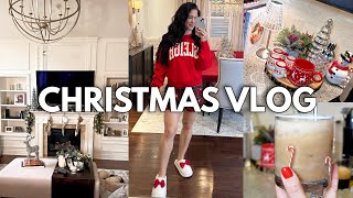 CHRISTMAS VLOG🎄❤️ old navy try-on haul, Christmas home decor tour, protein iced coffee *cozy vibes*