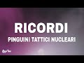 Pinguini Tattici Nucleari - RICORDI (Testo/Lyrics)