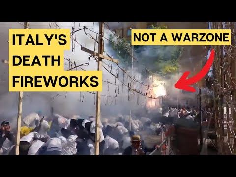 The CRAZY Fireworks Festival in San Severo, Italy