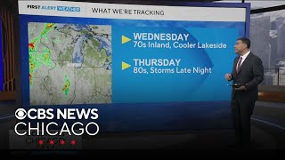 Chicago weather: scattered storms Tuesday evening, cooler Wednesday