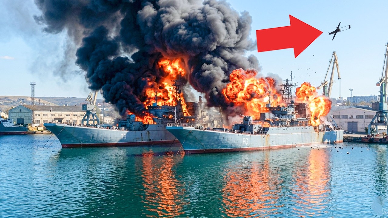 Ukrainian Drones ERASE a $5M Radar — Then 2 Russian Landing Ships BURN