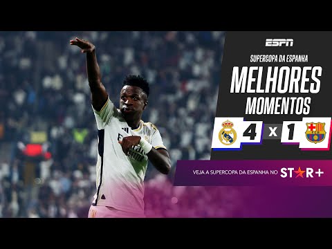 Gols e lances de Real Madrid x Barcelona