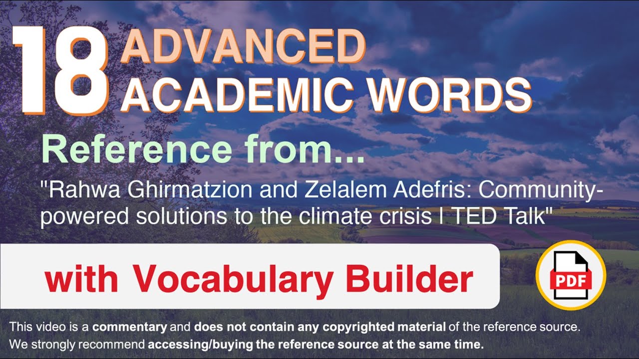 18 Advanced Academic Words Ref from 