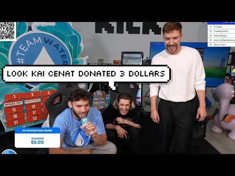 Everyone Dies Laughing at "Fake" Kai Cenat Donating 3 Dollars to MrBeast's Stream Charity
