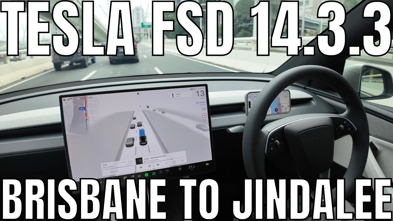 Tesla Model Y L FSD Supervised 14.3.3 | Brisbane City to DFO Jindalee