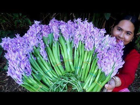 Awesome Cooking : Common water hyacinth flower Sour Soup With Fish Recipe - Cook & Eating Food Show