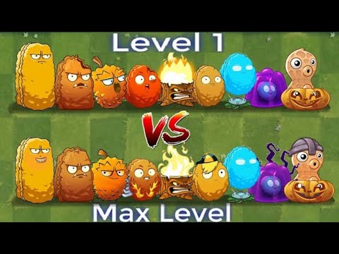 PvZ 2 All Defense Plants Level 1 vs Max Level #pvz2