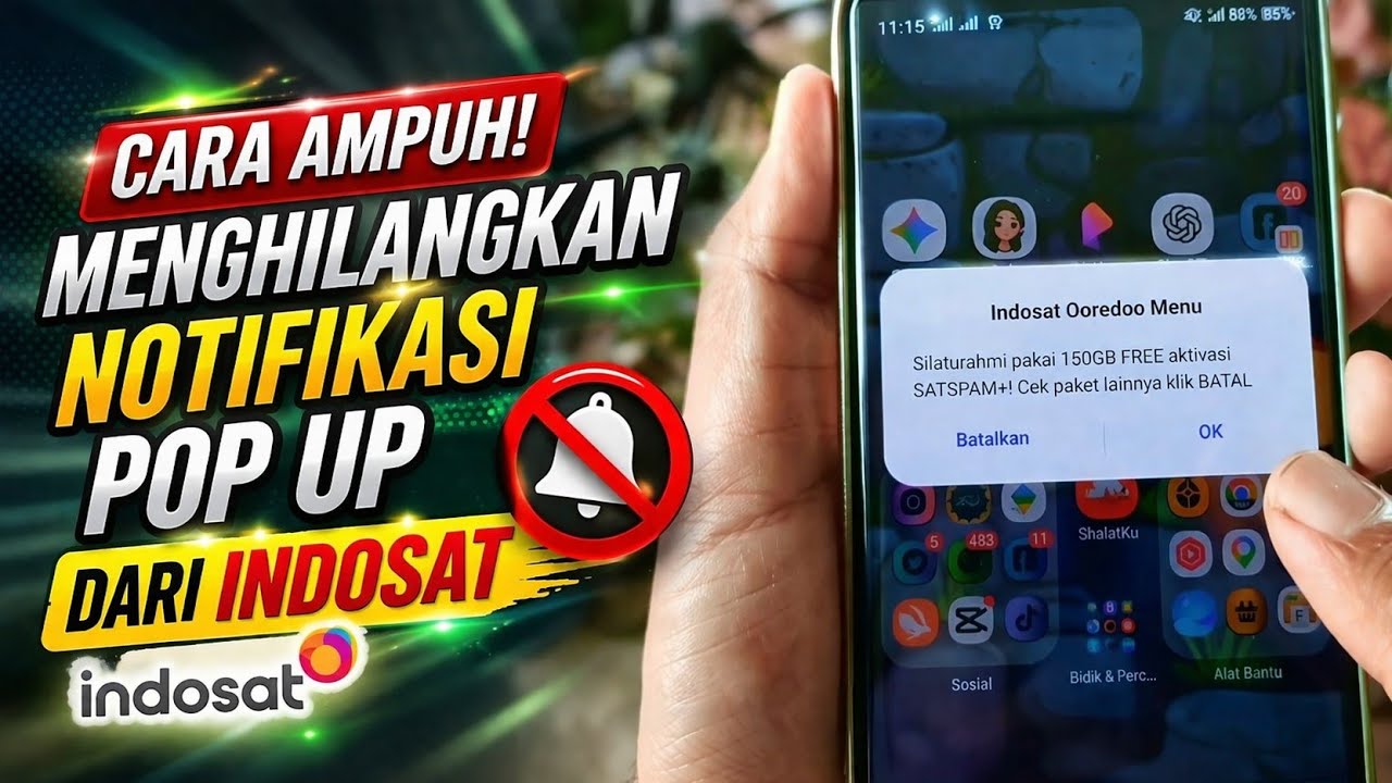 Cara Ampuh Menghilangkan Notifikasi Pop Up Dari Indosat 