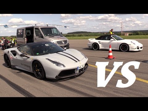 Ferrari 488 GTB Capristo vs F12 NOVITEC vs 9ff Porsche Turbo!