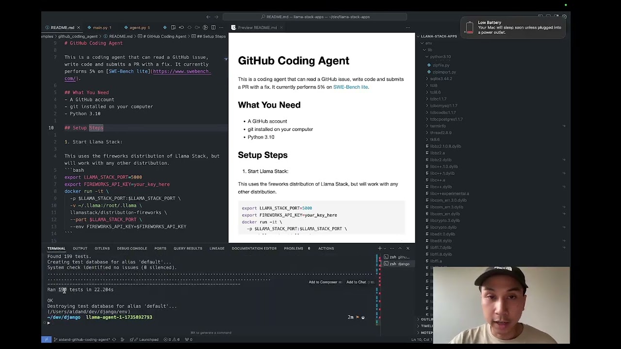 GitHub Coding Agent - Llama Stack