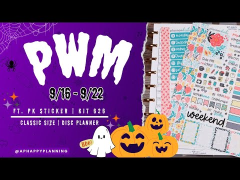 PWM | Disc Planner Classic Size | ft. PK Stickers Kit 626| Work, School & Budget Planner All in 1