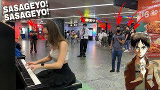 Download lagu I played SASAGEYO (ATTACK ON TITAN OP) on piano in public! mp3 Download lagu I played SASAGEYO (ATTACK ON TITAN OP) on piano in public! mp3