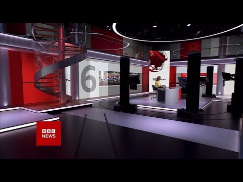 BBC News at Six intro 6pm 14.6.22 - New studio B
