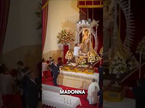 😢 Shocking Moment:  Man Places Sick Child on Virgin Mary Statue During Mass