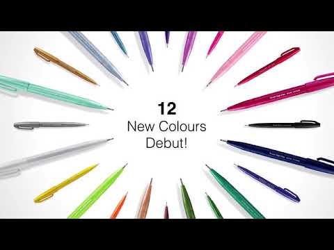 Brushstift Pentel SES15 blister à 4 funny kleuren
