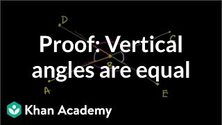 Proof-Vertical Angles are Equal