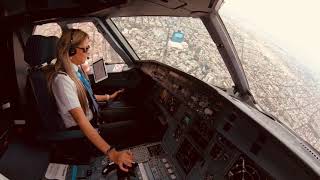 Airbus A320 Landing  Girl Pilot Landing in MEX 05R