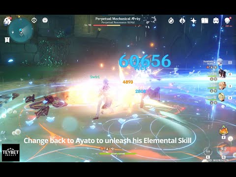 Kamisato Sunfire is The BEST team comp for Ayato. (60K slash damage).