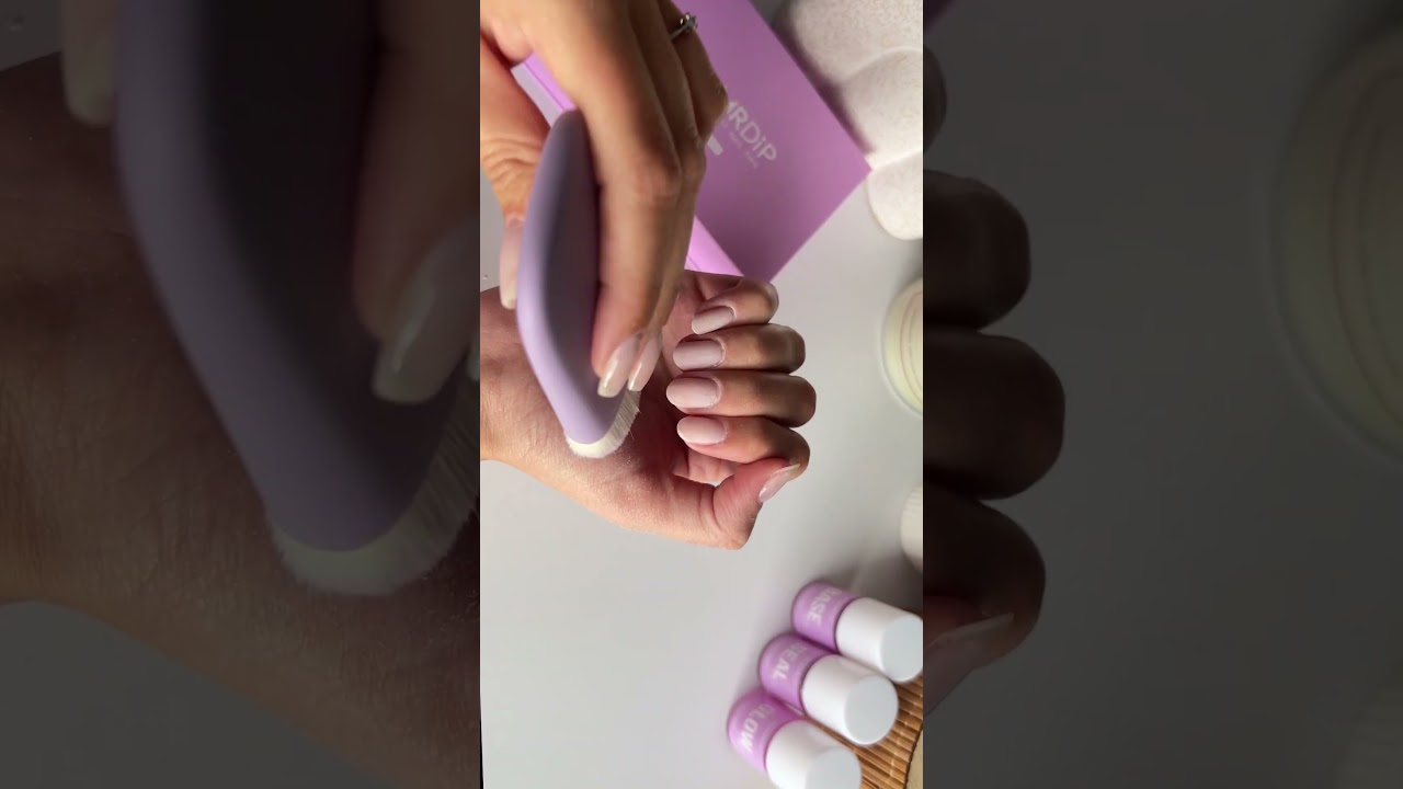How to: prepare and apply our pre-shaped coffin nail tips 💅 #glamrdip #glamrdipkit #glamrdipnails