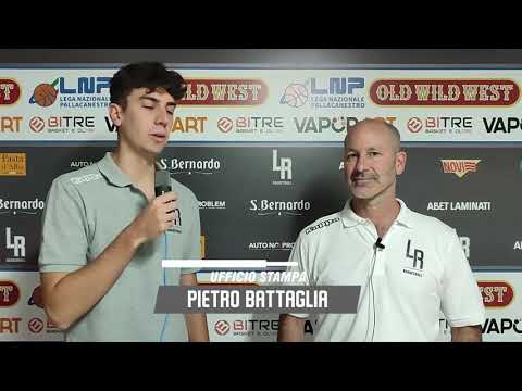 Sala stampa post partita con le parole di coach Jacomuzzi e Nicolò Castellino