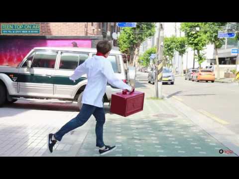 [ENG SUB] TEEN TOP ON AIR  - Ricky delivery man challenge! 'Suddenly One Day' BTS