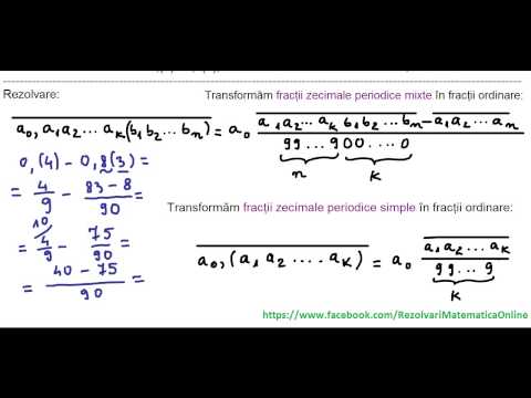 Clasa a VII- a - Cap.  Numere raționale  Mulțimea numerelor raționale - ex 13 - fractii zecimale