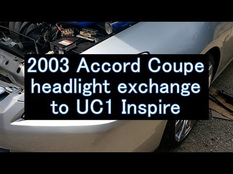 2003 Honda Accord Coupe headlight exchange to UC1 Inspire
