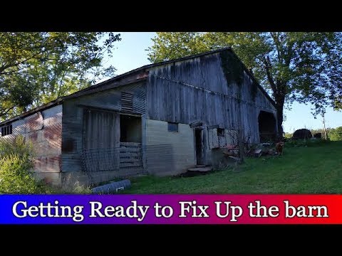 Cleaning up the old barn, so we can fix it up.
