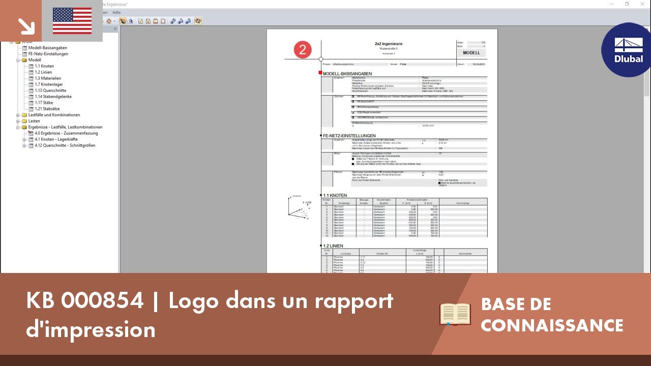 KB 000854 | Logo dans un rapport d'impression