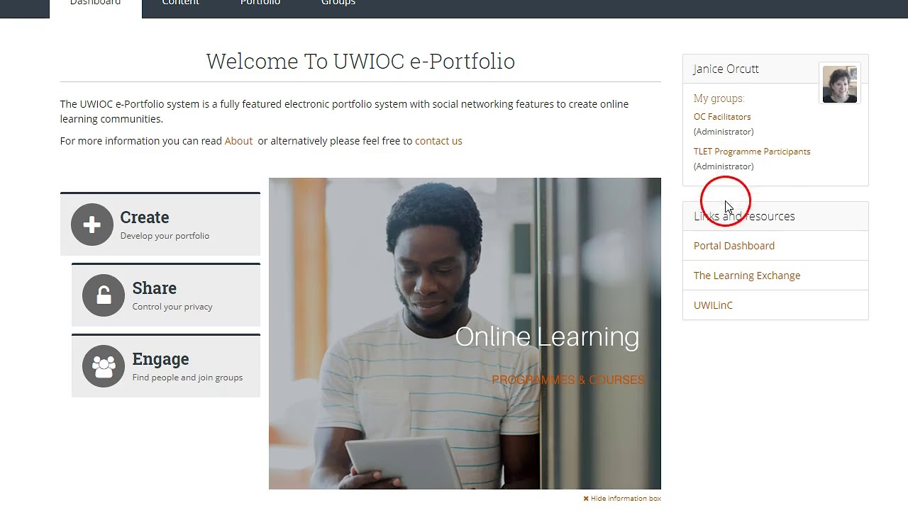 ePortfolio Dashboard Overview